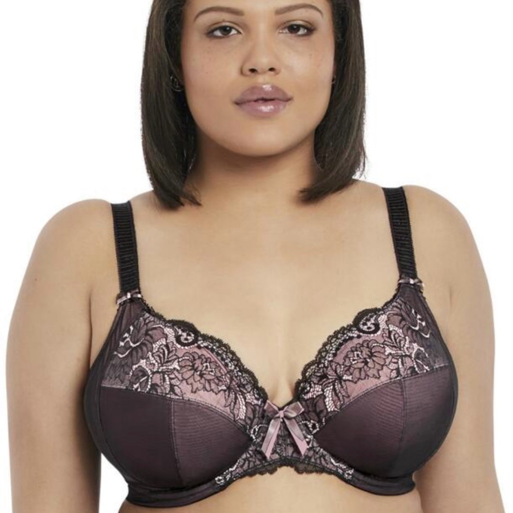 Lace Underwire Bra in Brown and Pink
